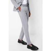 Burton Mens Dress Pants Light Grey Skinny Fit Smart Trousers