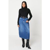 Womens Petite Seam Detail Maxi Skirt