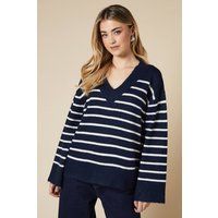 Dorothy Perkins Womens Pullover Jumper Black V-Neck Long Sleeve All Seasons