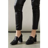 Lola Square Toe High Heel Penny Loafers