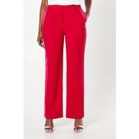 Coast Womens Dress Pants Raspberry Crepe Regular Fit Wide Leg Tailored Trousers