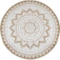 Area Rug Braided Jute Printed 210 cm Round