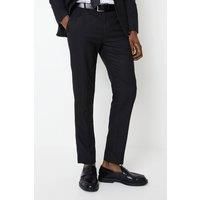 Mens Black Textured Tuxedo Trouser - 34S