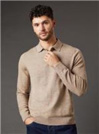 Burton Mens Jumper Oatmeal Cotton Blend Knit Pullover Long Sleeve Crew Neck
