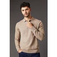 BURTON Cotton Rich Long Sleeve Knitted Polo