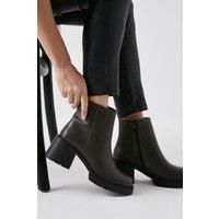 Womens Faith: Mallery Chunky Block Heel Ankle Boots