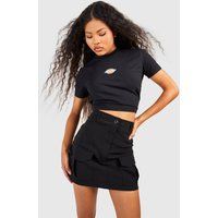 Womens Stretch Cargo Mini Skirt
