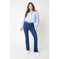 Womens Patch Pocket Flare Jean