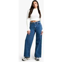 Womens Boohoo Basics 30 Inch Leg Baggy Boyfriend Jeans