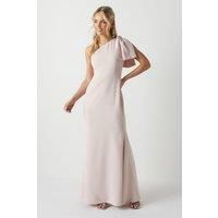 Coast Womens Maxi Dress Blush One Shoulder Sleeveless Elegant Satin