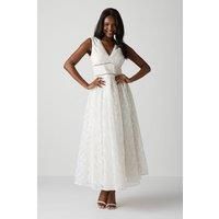 COAST V Neck Full Skirted Embroidered Wedding Dress