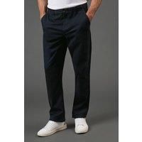 Maine Premium Chino Trousers, 34R, Navy