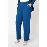 Womens Premium Wide Leg Trouser With Trim Detail