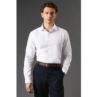 Burton Mens Button-Up Shirt White Collared Long Sleeve Formal All Seasons
