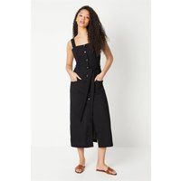 Womens Tall Strappy Button Through Midi Dress