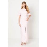 Debut London by Coast Angel Sleeve Twist Back Jersey Bridesmaid Dress