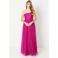 Debut London Glitter Mesh Bandeau Full Skirted Prom Dress