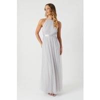 Halterneck Lace Applique Bridesmaids Dress