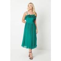 Debut London by Coast Ruffle Detail Midi Dress