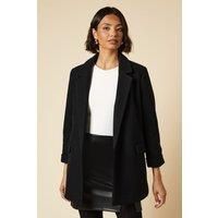 Dorothy Perkins Womens Coat Black Button Pockets Lightweight Blazer