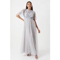 COAST Floral Embroidered Bodice Angel Sleeve Bridesmaids Dress
