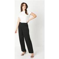 Principles Womens/Ladies Integrated Belt Wide Leg Pants, Black, 10 US