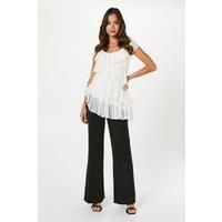 Ruffle Tiered Chiffon Top