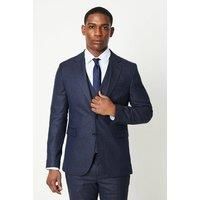 Tonal Grid Check Slim Fit Wedding Suit Jacket
