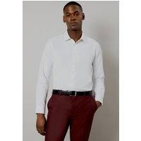 Burton Mens Button-Up Shirt White All Seasons Regular Fit Smart Look