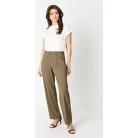 Principles Womens/Ladies Integrated Belt Wide Leg Pants, Khaki, 12 US