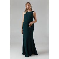 Coast Womens Maxi Dress Emerald Maternity Cowl Back Fishtail Hem