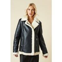 Dorothy Perkins Black Aviator Jacket Womens Casual Jackets & Coats