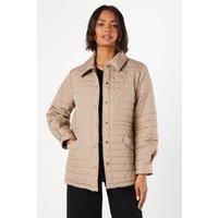 Quilted Padded Collar Short Puffer Coat