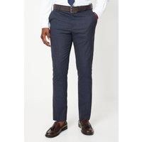 Burton Mens Suit Trousers Slim Fit Navy Puppytooth Business Formal Wedding