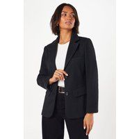 Dorothy Perkins Womens Coat Black Basic Jacket Regular Fit Business Workwear