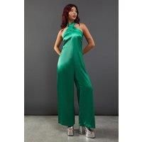 Satin Halterneck Jumpsuit