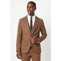 Mens Copper Plain Weave Slim Fit Suit Jacket - 40S