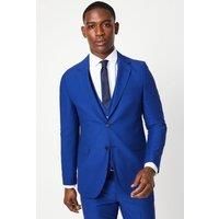 Mens Bright Blue Slim Fit Suit Jacket
