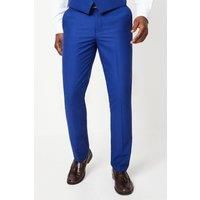 Burton Mens Bright Blue Suit Trousers Slim Fit Elegant Design