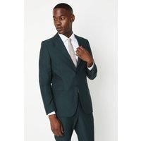 Burton Mens Suit Jacket Dark Green Slim Fit Business Formal Workwear