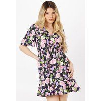 Womens Floral Tiered Hem Mini Dress
