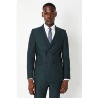 Burton Mens Blazer Dark Green Slim Fit Suit For Formal Business