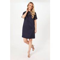 Womens Lace Short Sleeve Shift Dress