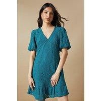 Lace Puff Sleeve Mini Dress