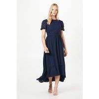 Lace Drop Hem Midaxi Dress