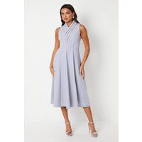 Coast Womens Midi Dress Blush Concealed Zip Full Skirt Sophisticated