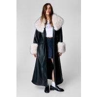 Plush Tipped Fur Maxi Coat