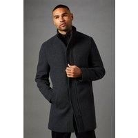 Burton Charcoal Funnel Neck Coat Mens Casual Jackets & Coats