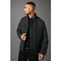 Maine Charcoal Wool Look Jacket Mens Casual Jackets & Coats