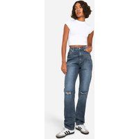 Womens Tall Basics High Waisted Straight Leg Jeans